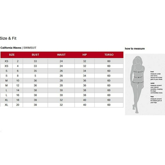 NWT California Waves Ribbed Lace-up 1-piece - Picture 5 of 5